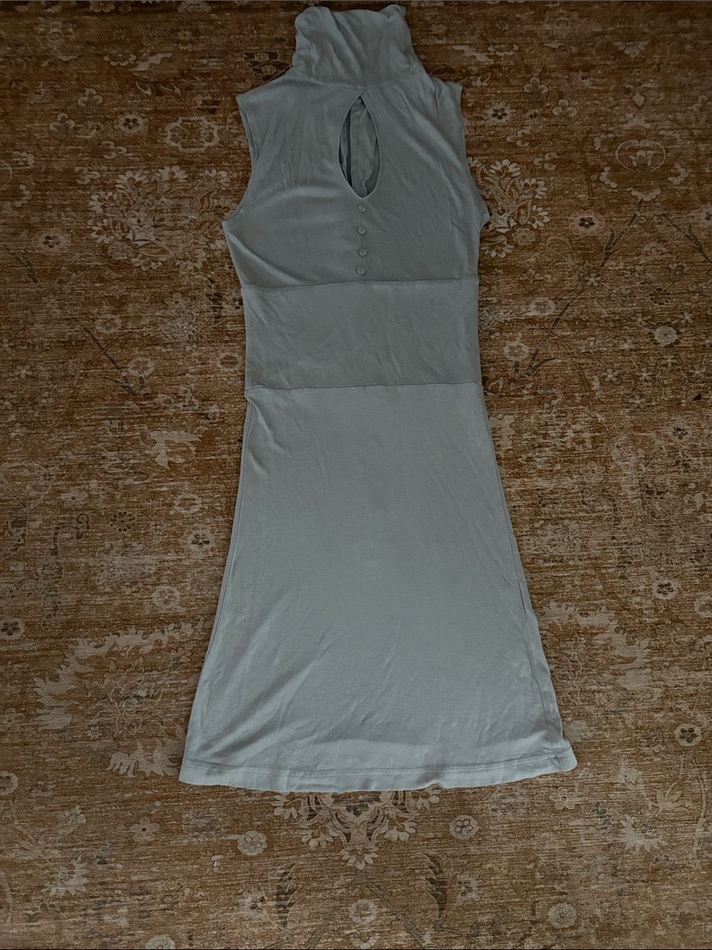 Sleeveless Mock Neck Mini Dress in Light Blue